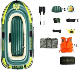 2-4 People Thickening PVC Inflatable Boat,Canoe Boats Kayak,Drifting Fishing,with Paddles,Maximum Load 400kg,2 People