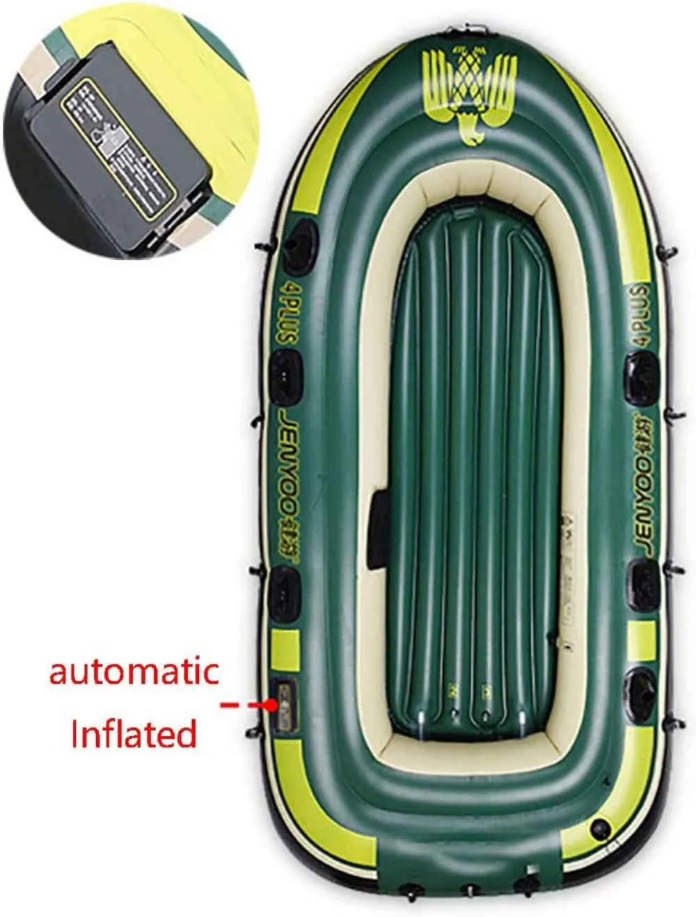 2-4 People Thickening PVC Inflatable Boat,Canoe Boats Kayak,Drifting Fishing,with Paddles,Maximum Load 400kg,2 People
