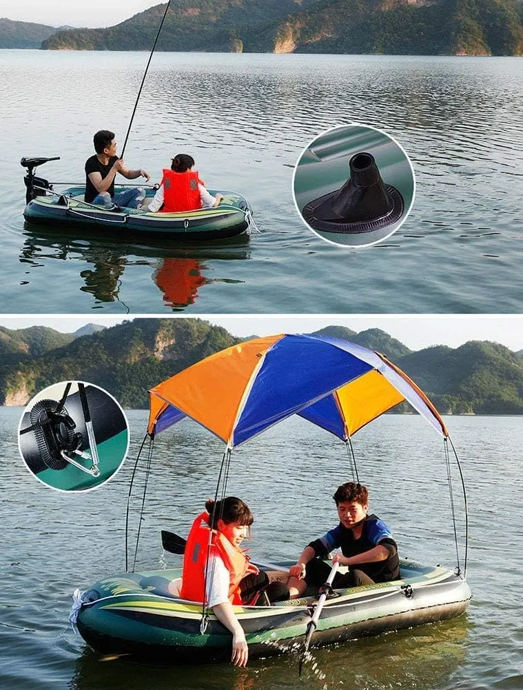 2-4 People Thickening PVC Inflatable Boat,Canoe Boats Kayak,Drifting Fishing,with Paddles,Maximum Load 400kg,2 People