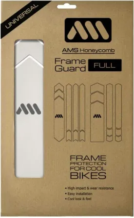 All Mountain Style MTB Bike Frame Protector | Honeycomb 380 Microns PVC | Universal Clear Guard for Downhill & Enduro | 18-Piece Set