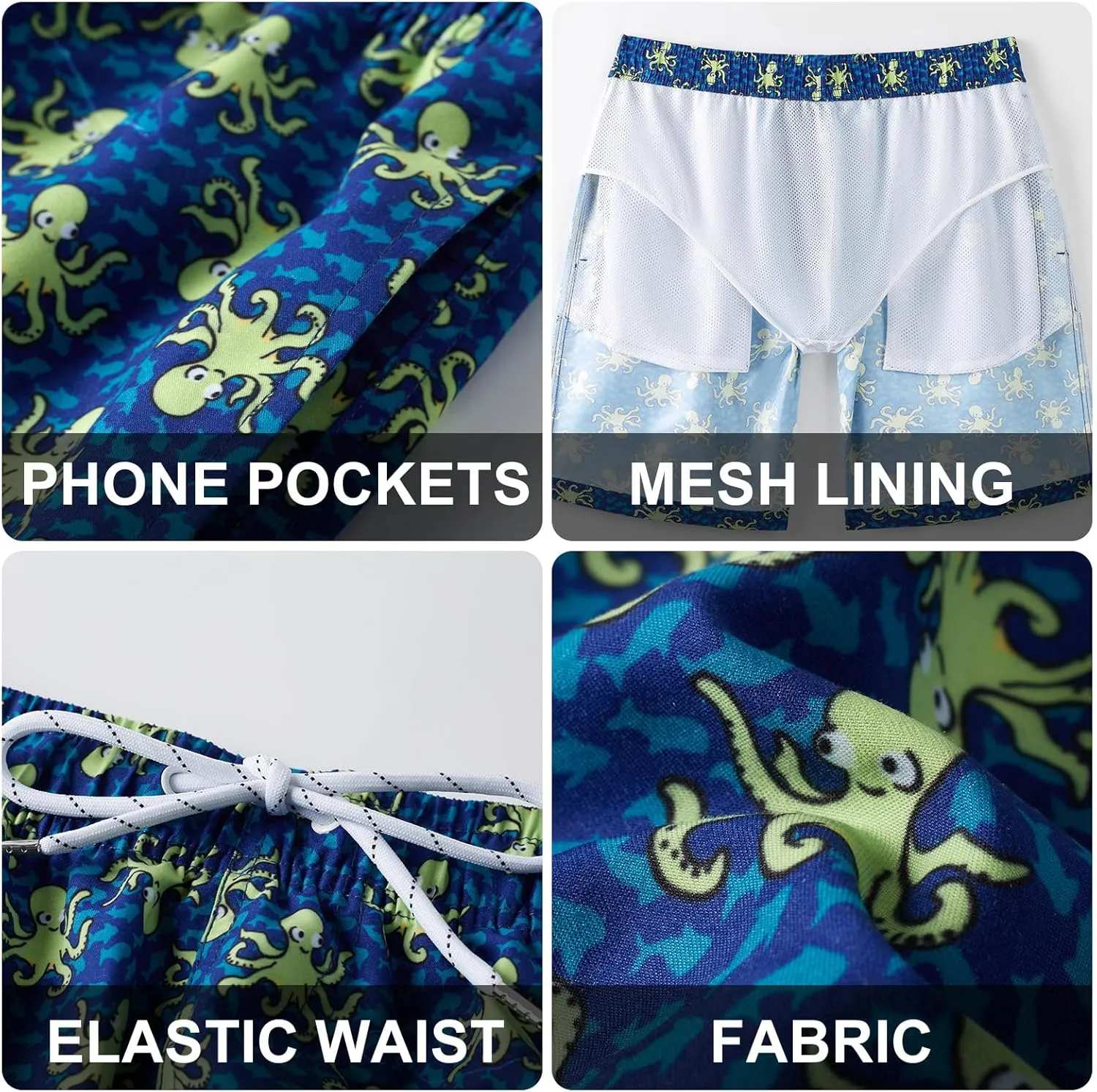 Angel season Men's 7" Quick Dry Swim Trunks with Compression Liner 2025 New Beach Board Shorts Bathing Suit with Pockets
