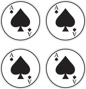 Baseball Bat Knob Decal Sticker Set - Ace of Spades