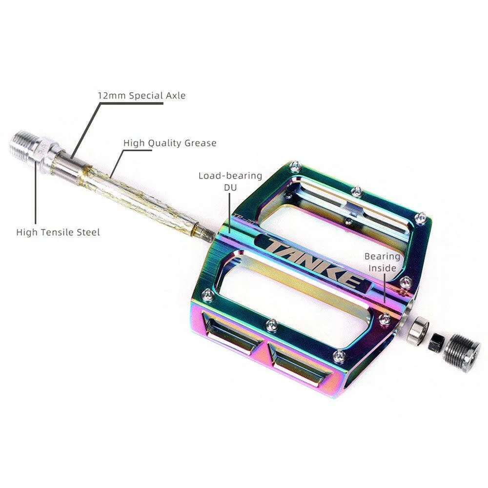 Bike Pedals Anti-Silp Aluminum MTB Pedals Bicycle Flat Pedal with Sealed Bearing for MTB Mountain Road Bicycle Folding Bike
