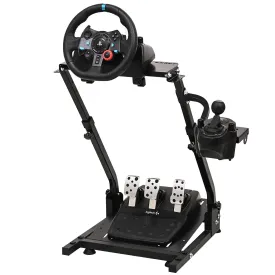 CXRCY Racing Wheel Stand Compatible with Logitech G920 G29 G27 G25 Gaming Cockpit Height Adjustable Foldable Gaming Racing Simulator Steering Wheel Stand,Wheel and Pedals Not Included