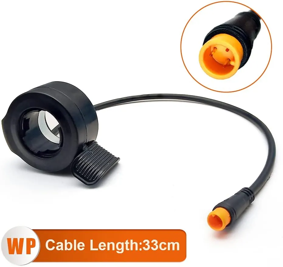 EBike 130X Thumb Throttle 24V 36V 48V 60V 72V Right/Left Hand SM/Waterproof Connector,E Bike Speed Control for Electric Bicycle Scooter Accessories