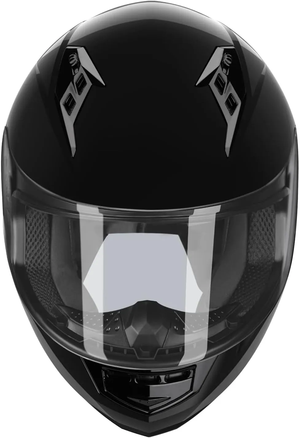 GLX GX11 Compact Motorcycle Helmet - Black, Medium - Full Face w/ Tinted Visor, DOT Approved