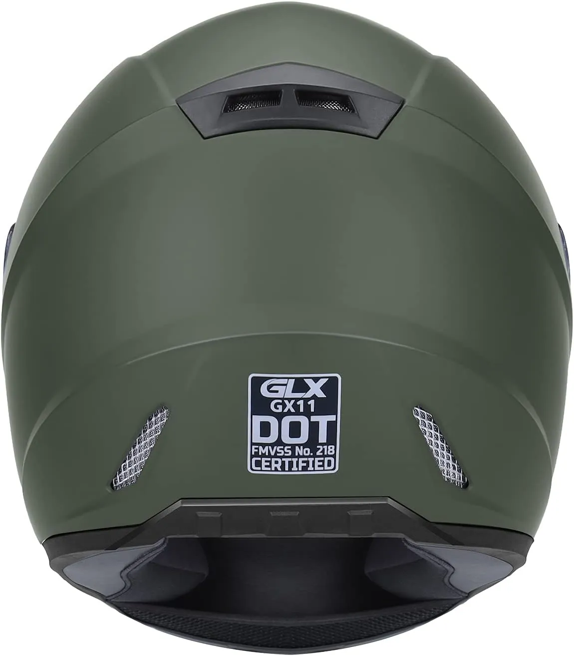 GLX GX11 Compact Motorcycle Helmet - Camo, Medium - Full Face w/ Tinted Visor, DOT Approved