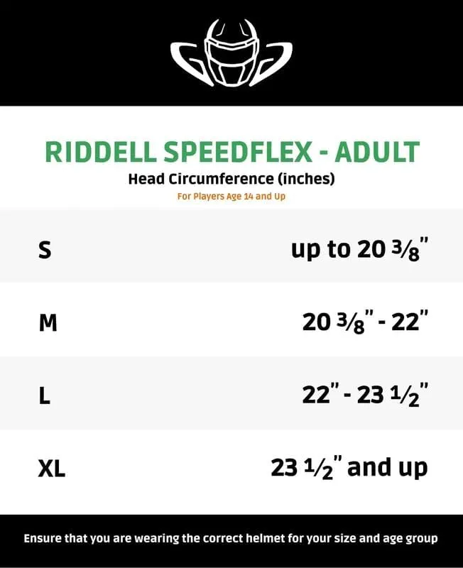 Green Gridiron - Riddell SpeedFlex Adult w/Scarlet SF-2BD Facemask   Chrome US Helmet Flag Decal