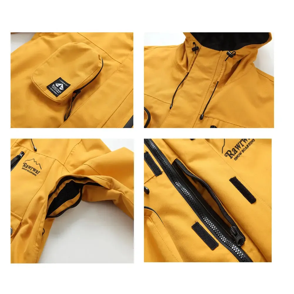 Hotian Breathable Men Ski Snowboarding Cargo Jacket
