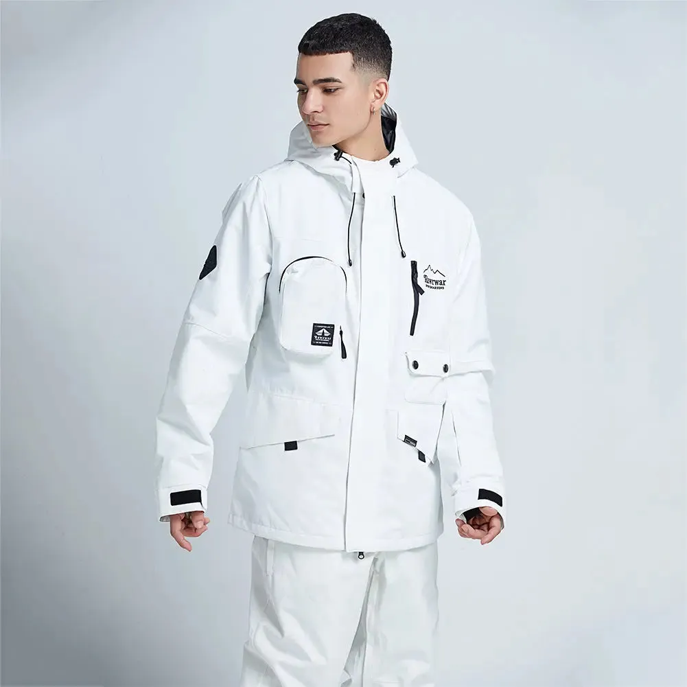 Hotian Breathable Men Ski Snowboarding Cargo Jacket