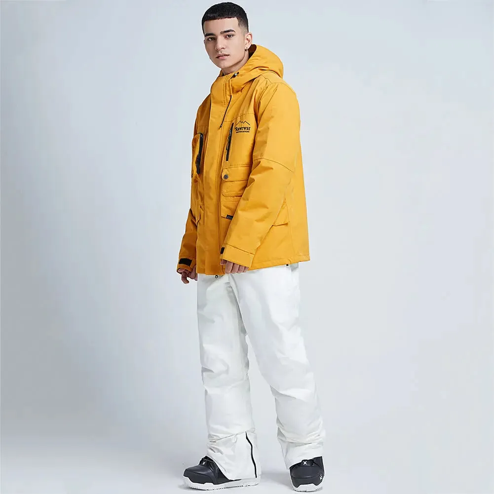 Hotian Breathable Men Ski Snowboarding Cargo Jacket