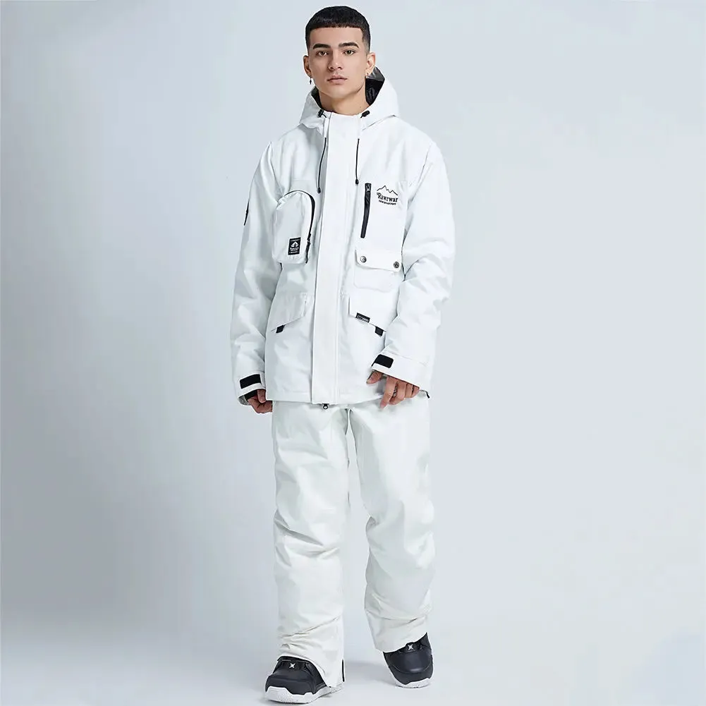 Hotian Breathable Men Ski Snowboarding Cargo Jacket