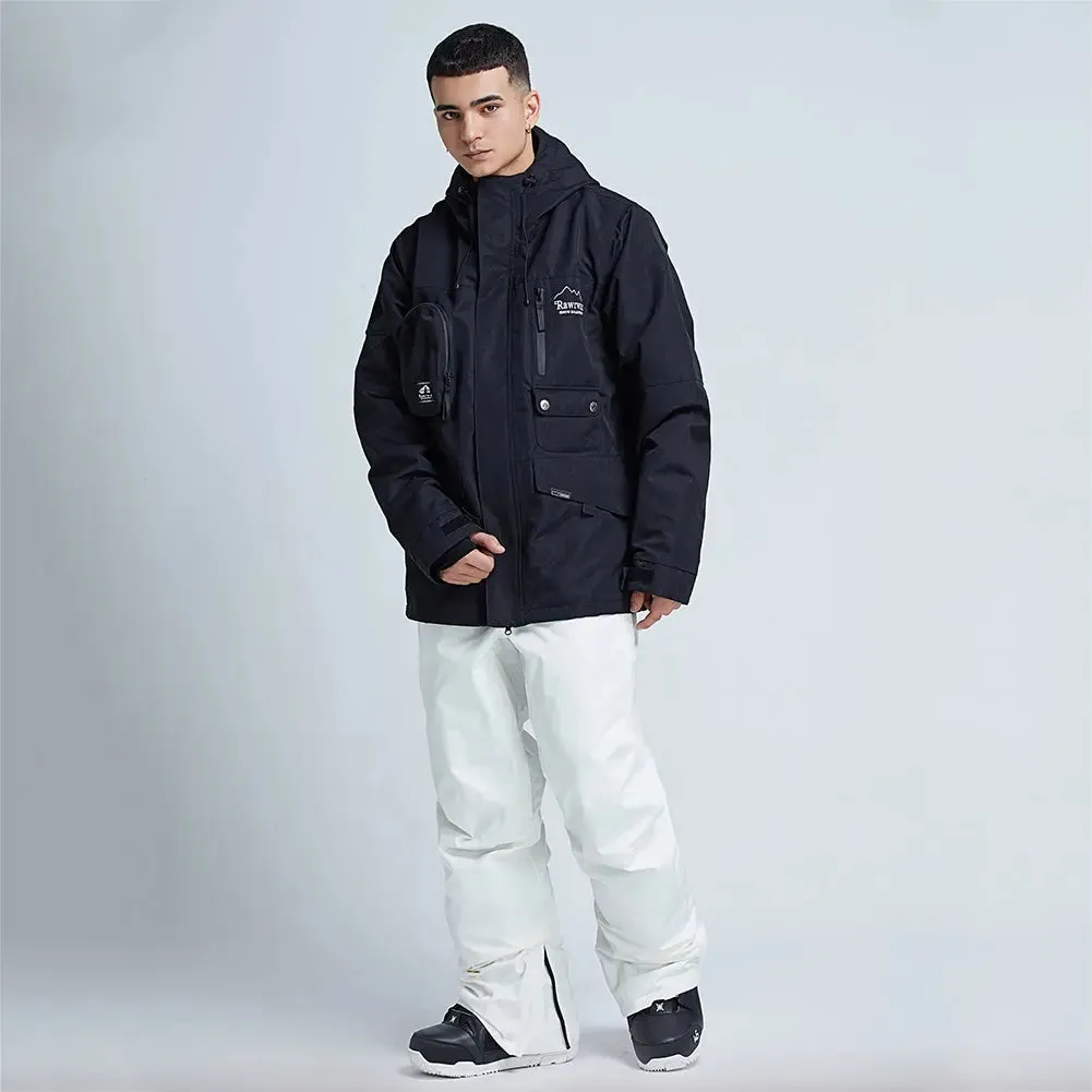 Hotian Breathable Men Ski Snowboarding Cargo Jacket