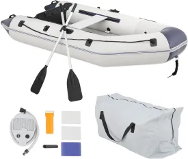 Inflatable Sports Kayak(Oars Included), 1-4 Person Air Fishing Raft Boat, Max Load 790Ibs, Quick Inflation and Deflation, Carry Bag Included