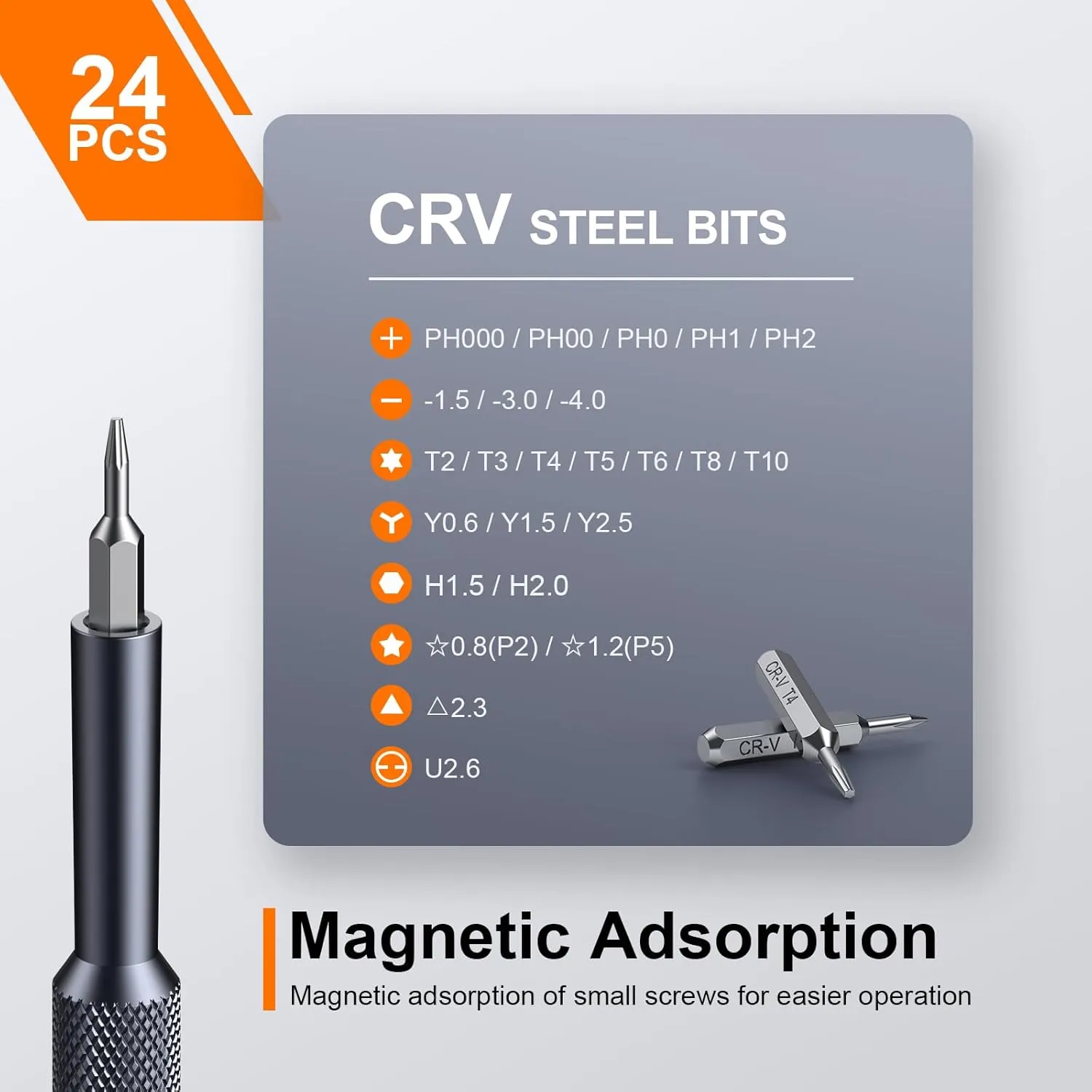 JOREST 25-IN-1 Precision Screwdriver Set, Mini Repair Tool Kit with Torx for Macbook, Computer, Laptop, iPhone, PS5, Xbox, Switch, Glasses, Watch, Ring Doorbell, Electronic, Small Gift Gadget for Men