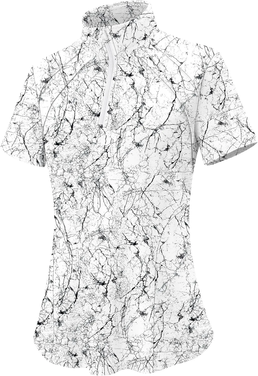 LOMON Womens Golf Polo Shirts Summer Short Sleeve 1/4 Zip Tops Moisture Wicking Casual Tennis Activewear with Pockets