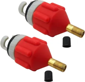 New Version 2 Pcs IInflatable Stand Up Paddleboard (SUP) Pump Adapter for Most Inflatable Devices, for Pulp Board, Rubber Boat, Assault Boat, Inflatable Pool,Floating Row,Inflatable Bed, Orange