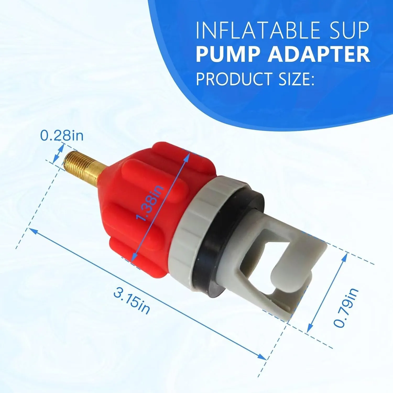 New Version 2 Pcs IInflatable Stand Up Paddleboard (SUP) Pump Adapter for Most Inflatable Devices, for Pulp Board, Rubber Boat, Assault Boat, Inflatable Pool,Floating Row,Inflatable Bed, Orange