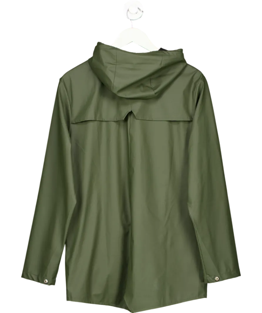 Rains Green Unisex Waterproof Jacket UK XS