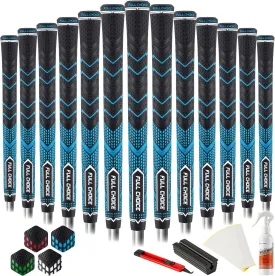 Rubber Golf Grips 13 Pack, High Traction, Non-Slip, Advanced Texture, Choose from 13 Grips or 13 Grips with Regripping Kit, Standard/Mid/Jumbo Size, 4 Colors Available RG01 Golf Club Grips