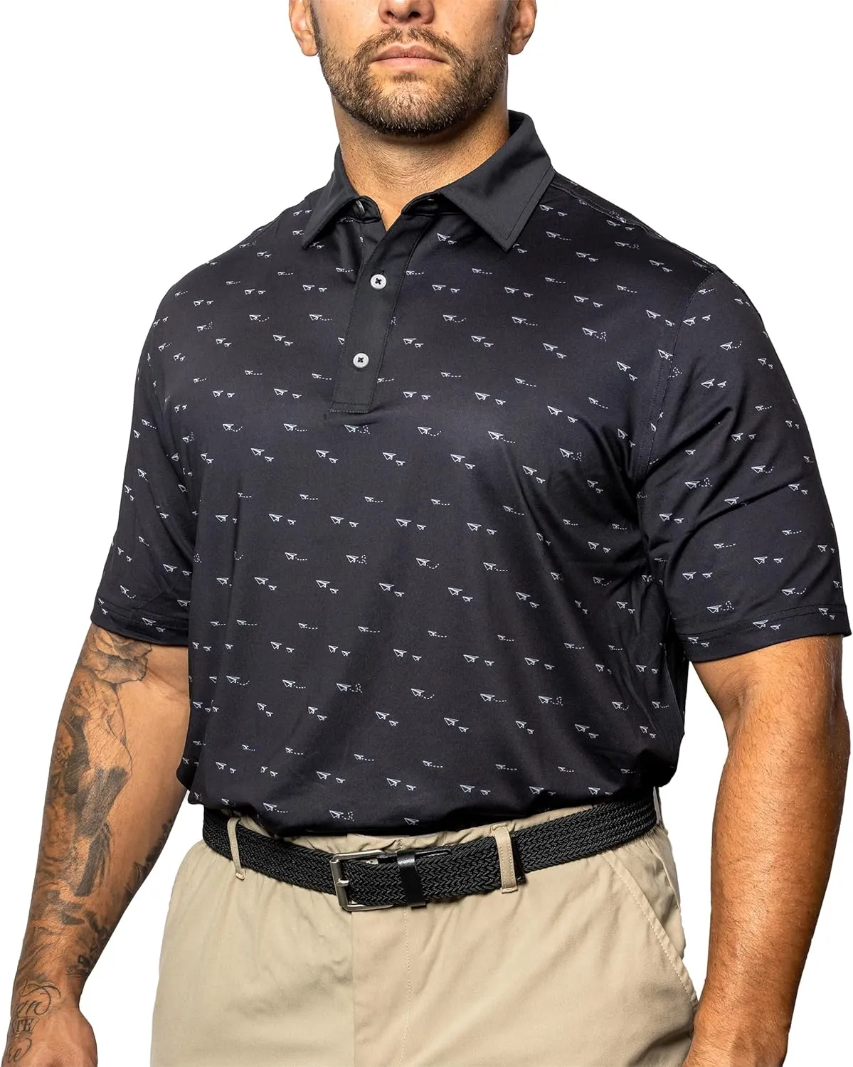 U Suck at Golf Mens Golf Polo - Dry Fit Golf Polo Shirts for Men - High Performance Golf Club Apparel Company