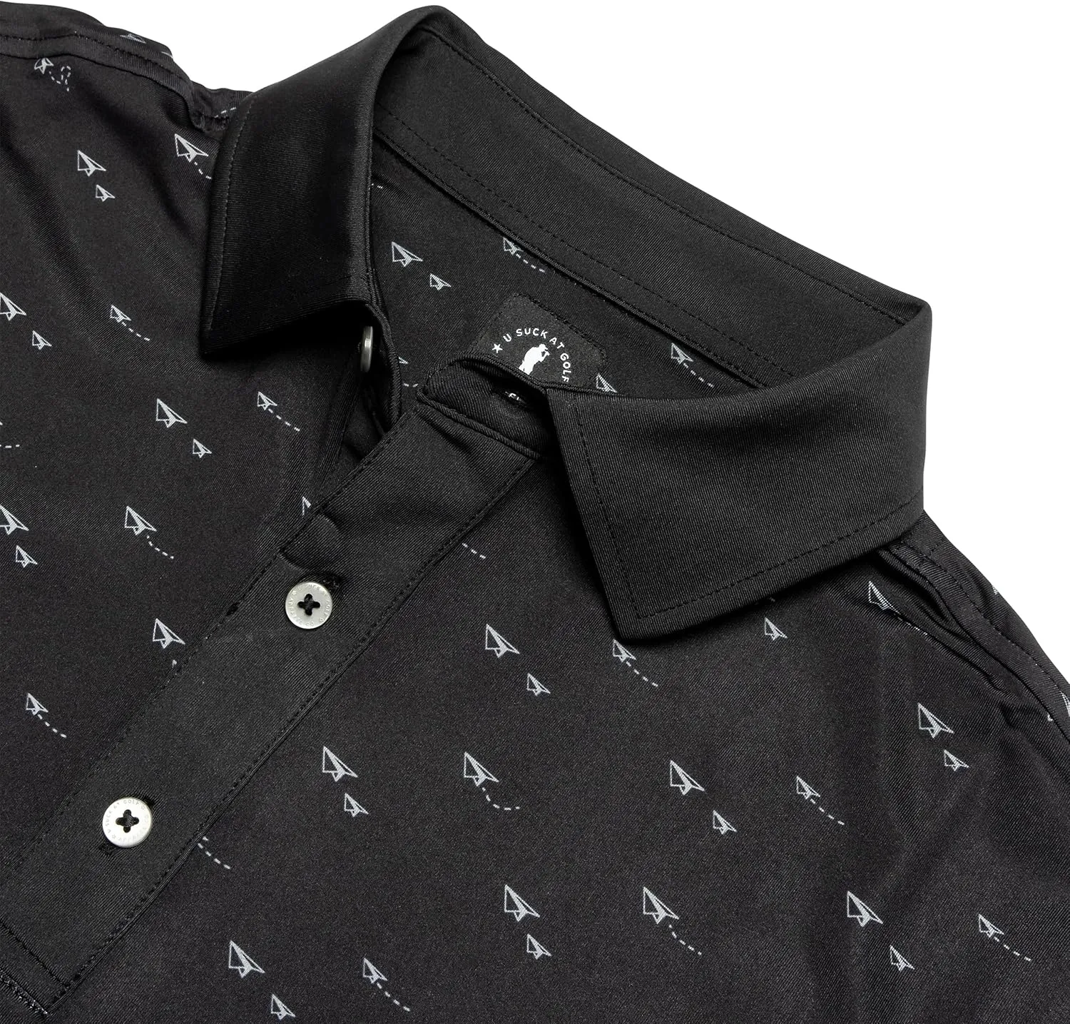 U Suck at Golf Mens Golf Polo - Dry Fit Golf Polo Shirts for Men - High Performance Golf Club Apparel Company