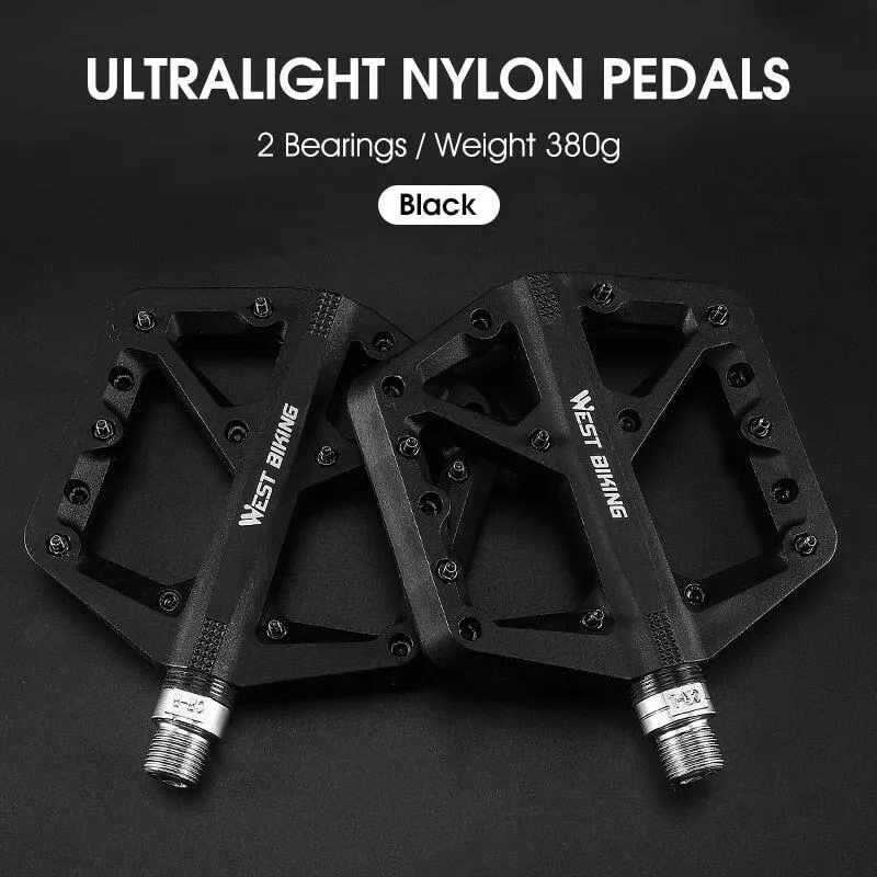 Ultralight Nylon Bicycle Pedals Moutain Bike Pedals 2 Sealed Bearings Non-Slip Multicolor Bike Pedals MTB Accessorie
