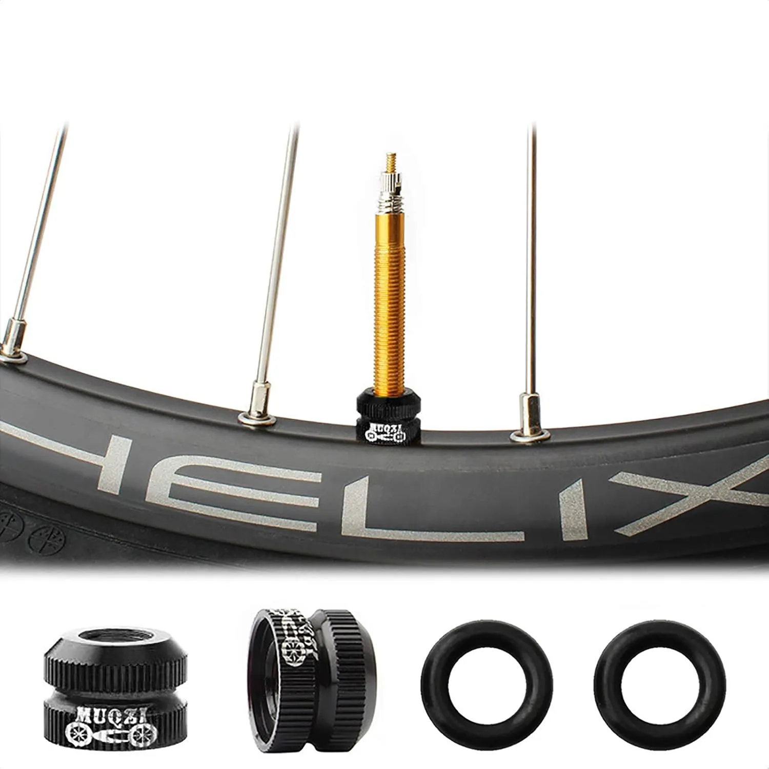 VANICE Bike Vacuum Tire Valve Nut, Presta Inner Tube Valve Nut Accessories, Suitable for Most Mountain or Road Bicycle/Black