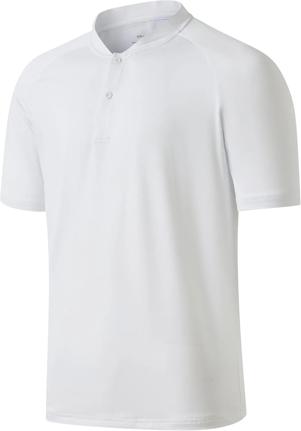Willit Men's Tennis Shirts Golf Polo Quick Dry Lightweight Collarless Short Sleeve Henley Shirt for Men UPF 50 